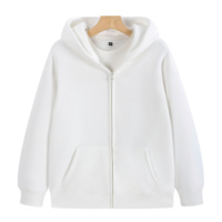 Hombres 100% algodón 500 Gsm en blanco de peso pesado Zip up Hoodies en blanco con logotipo personalizado al por mayor bordado impresión sudaderas con capucha