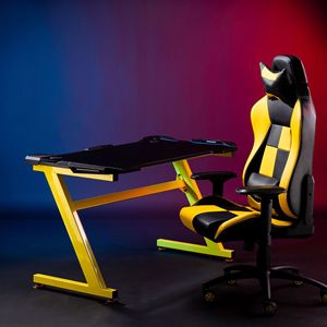 Venta caliente RGB Led ordenador Gaming escritorio y silla juego de mesa muebles para el hogar para jugadores - Product Image 1
