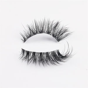 개인 라벨 가짜 밍크 보이지 않는 밴드 비건 코너 속눈썹 블랙 부드러운 얇은 밴드 투명 투명 밴드 3D 하프 스트립 속눈썹 - Product Image 5