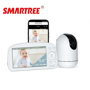 5.5 pouces caméra nounou sans fil intelligente <span class=keywords><strong>Babyphone</strong></span> 2300ft appel audio bidirectionnel Tuya App moniteur de sommeil avec affichage - Product Image 1