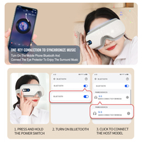 Masseur oculaire électrique intelligent à vibrations et chaleur, pliable, avec contrôle de la minuterie pour soulager la fatigue oculaire et améliorer le sommeil