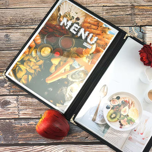 Couverture de <span class=keywords><strong>menu</strong></span> personnalisée en PVC, double pliage, panneau imprimable, carte de <span class=keywords><strong>menu</strong></span> en plastique pour restaurant, café, bar, <span class=keywords><strong>mariage</strong></span>, restauration - Product Image 6