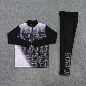 Nuevos chándales de fútbol personalizados al por mayor, chándales de manga larga ajustados de poliéster 100% para entrenamiento de fútbol para hombres - Product Image 3
