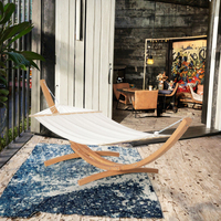 Fauteuil suspendu en hamac moderne en bois pour extérieur, cour, balcon, une personne, avec corde de suspension, pour se détendre