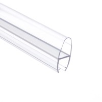 Bandes d'étanchéité transparentes les plus vendues, en PVC durable, pour verre de 3/8 pouce, utilisation moderne dans les salles de bain, installation facile