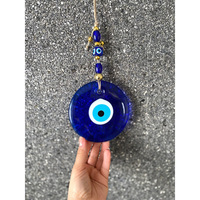 Fait à la main turc mauvais œil pendentifs grande taille bohème tenture murale ornement bonne chance jardin décor à la maison avec format de corde