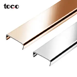 TOCO פרופיל פנל מדף פסי Trim אלומיניום צורת בצורת רצועת ריהוט U ערוץ קצה מגיני