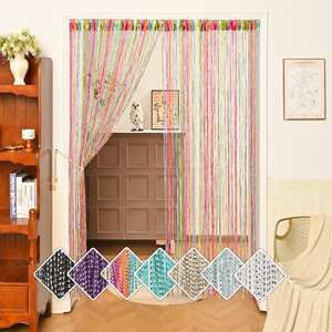 Tür schnur Vorhang Tür Perlen Vorhänge hängen Raumteiler Perlen Dekor Fenster Türen Pailletten Sheer Boho Quaste (Regenbogen) - Product Image 1