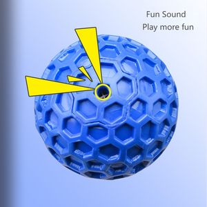 Juguete de Goma Suave para Perro - Pelota con Forma de Panal de Abeja, con Sonido, Resistente al Agua, para Limpiar los Dientes de Cachorros y Uso en Interiores/Exteriores - Product Image 3