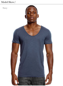 T-shirt pour homme tendance, <span class=keywords><strong>col</strong></span> en <span class=keywords><strong>V</strong></span> <span class=keywords><strong>profond</strong></span>, t-shirt pour homme, décolleté bas, sous-<span class=keywords><strong>v</strong></span>êtement ajusté, manches courtes - Product Image 3