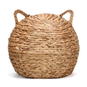 เตียงหวายหวายทรงกลมสำหรับสัตว์เลี้ยงพร้อมหูกระดิ่งน้ำบ้านสัตว์เลี้ยงทำจากหวายสานสำหรับงานฝีมือสำหรับแมวสุนัข - Product Image 4