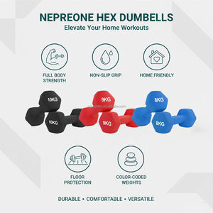Neopren Hex-Hantel-Set 3 Paar Rutschfeste Neopren-Handgewichte Anti-Roll Hex-Form Heimfitness Krafttraining - Product Image 6