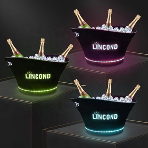 Elegante Secchiello per Ghiaccio in Plastica con LED Verde Cambiacolore per Night Club e <span class=keywords><strong>Bar</strong></span> - Product Image 2