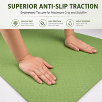 Tapis de yoga TPE bicolore 8 mm antidérapant et écologique avec sac en filet et sangle de transport, vente en gros, logo personnalisé