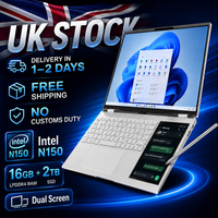 Ordinateur portable professionnel OEM 15,6 pouces Intel N150 16G + 2 To, double écran tactile fin, en stock au Royaume-Uni