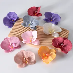 Hoa Lan Nhân Tạo Đầu Hoa Trang Trí Phụ Kiện Cho Đám Cưới Nhà Lụa Trang Trí Hoa Nhân Tạo Phalaenopsis Hoa