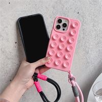 Coque universelle à ventouse pour iPhone Housse de protection multifonctionnelle avec lanière pour iPhone 16 15 14 13 12 11 pro max