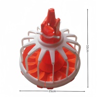 RS-12 Bac d'alimentation anti-poussée pour volailles, en plastique étanche, pour l'élevage de poulets de chair