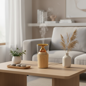 Luxury Electric Aromatherapy Wood Glass Material Diffuser Colorful Lights Waterless <strong>Scent</strong> Diffuser For Home Use Desktop - Product Image 5