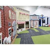 Équipement de jeu de simulation de ville pour centre éducatif : Expérience de carrière en jeu de rôle en intérieur, magasins réalistes, scène de rue pour enfants