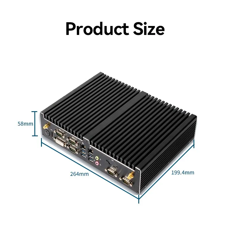 H81chipset Desktop Computer Ingebed Fanless Industriële Mini Pc Ondersteuning I3/I5/I7