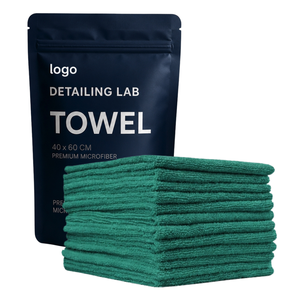 Serviette de detailing OEM sans bords 40x40cm 245-420GSM en microfibre premium pour l'entretien automobile, mélange 70/30 & 80/20, serviette de séchage pour voiture - Product Image 5