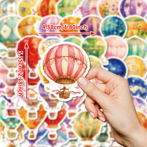 50 Pezzi Adesivi <span class=keywords><strong>Mongolfiera</strong></span> Turca, Simpatici Adesivi in Vinile Cartoon Impermeabili per Decorazione Bambini e Neonati - Product Image 1
