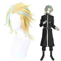 Vente en gros Tokyo Revengers Anime 35cm court blond bleu mixte Rindo Haitani perruque Cosplay synthétique résistant à la chaleur Peluca