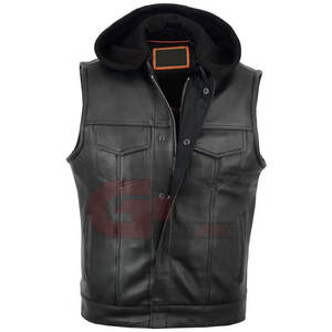 El Chaleco de cuero más vendido para hombres adultos Cuero genuino en nuevo estilo Chaleco de cuero de moda de alta calidad - Product Image 1