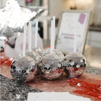 Disco Ball Cup avec paille Cocktail boisson tasse Bachelorette poule fête fournitures discothèque Bar fête boisson verre à vin anniversaire décor