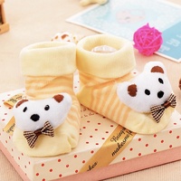 Belle bande dessinée enfants bambin chaussettes doux respirant anti-dérapant bébé chaussettes en vente