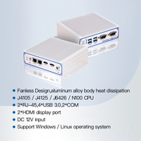 Nouveau boîtier intégré compact Mini PC industriel avec 2 Ethernet 4 USB 2 COM et DDR4 Linux Mini ordinateur Ethernet de poche