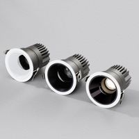 Plafonnier LED encastré 100-240V 7W-20W, dimmable, moderne, IP44, CRI97, en aluminium, pour hôtel, angle de faisceau 15-38°, durée de vie 50000 heures
