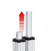Actionneur linéaire à moteur CC 12V/24V 2500N, course réglable 200mm-500mm, étanche, pour maison intelligente et mobilier de bateau