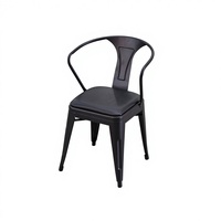 Modernes Minimalistisches Hotel-Restaurant Esszimmerstuhl und Tisch-Set mit Metall- und Holzmaterialien