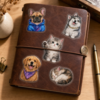 Autocollant adhésif transparent personnalisé, mignon et kawaii, en forme d'animal, pour scrapbooking, journalisation, autocollant mat résistant aux rayures et imperméable