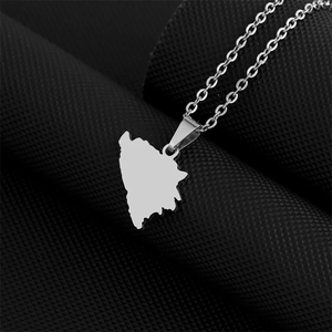 Collares con colgante de mapa de Bosnia y Herzegovina, collares de cadena de acero inoxidable de Color plateado/dorado, joyería de Bosna Herzegovina - Product Image 2