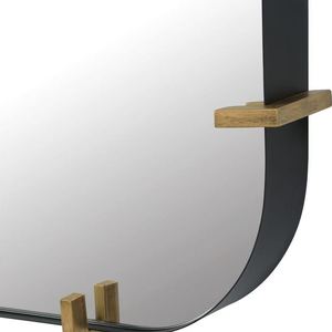 <b>Black</b> <b>Framed</b> <b>Mirror</b> <b>Round</b> Corner Wall <b>Mirror</b> Decorative Vanity <b>Mirror</b> for Bathroom Bedroom Living Room - Product Image 3
