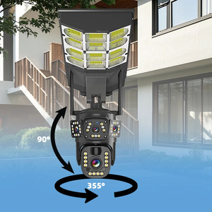 Système de sécurité domestique 1080P avec zoom numérique 20x, détection de mouvement humanoïde PIR, caméra <span class=keywords><strong>solaire</strong></span> avec éclairage de rue - Product Image 5
