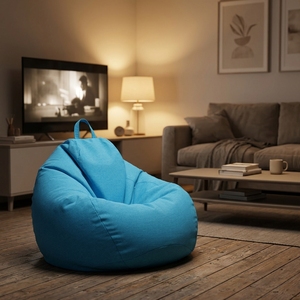 Fauteuils poufs individuels pour adultes, avec housse amovible et poche, pour salon, mobilier de salon - Product Image 1