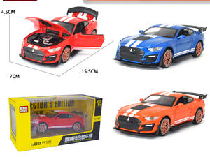 Modèle Ford <span class=keywords><strong>Mustang</strong></span> GT500 en alliage <span class=keywords><strong>1</strong></span>:32 moulé sous pression avec portes de retrait son et lumière jouet de collection d'affichage de modèle de voiture en métal ouvert - Product Image 5