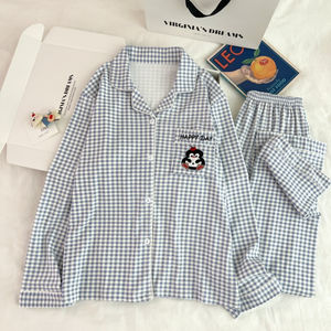 Ensembles de vêtements de nuit <span class=keywords><strong>2020</strong></span> #   Pyjama pour femmes en <span class=keywords><strong>velours</strong></span> double face à manches longues, cardigan, col châle, costume chaud de dessin animé - Product Image 6