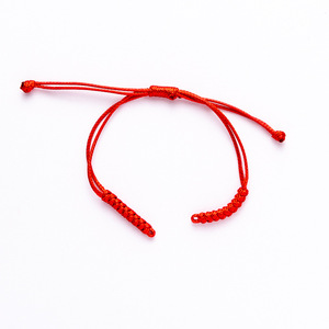 Lucky Charm <strong>Bracelet</strong> <strong>String</strong> - Pre-Strung with Lucky Knot, Easy to Finish DIY Red Braided Cord, Meaningful Gift - Product Image 1