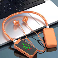 Auriculares Bluetooth S8 con Banda para el Cuello, Pantalla LED Digital, Control Táctil, LHDC, Batería de Larga Duración, IPX5 Impermeables, Chipset JL, BT 5.3 para Deportes