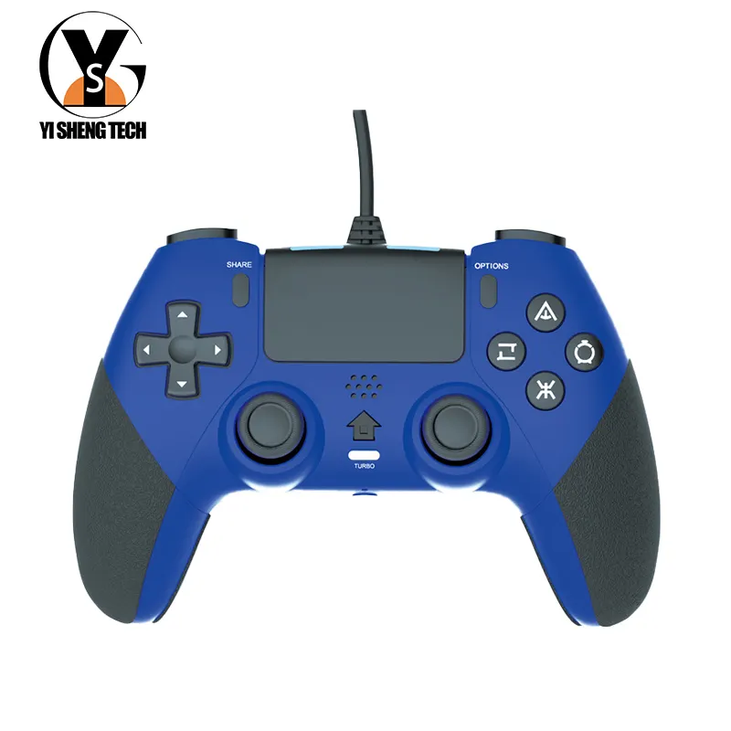 Wired Game Controller with 1.8 Meter Cable Dual Vibration Six Axis Gyroscope Turbo Programmable Back Key Gamepad for PS3 PS4 PS5