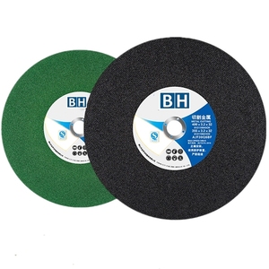 Disque <span class=keywords><strong>de</strong></span> découpe et <span class=keywords><strong>de</strong></span> meulage double maille noir-vert abrasif 400 mm (14-16 pouces) - Product Image 1