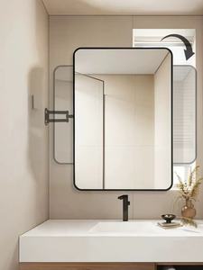 <span class=keywords><strong>Espejo</strong></span> de baño de esquina <span class=keywords><strong>giratorio</strong></span>, colgante de pared, mesa de lavado de inodoro retráctil, <span class=keywords><strong>espejo</strong></span> Feng Shui - Product Image 2