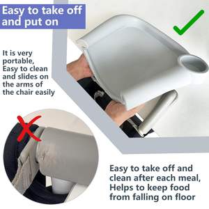 Bandeja de comedor de silicona para bebés, compatible con la silla de mesa rápida <span class=keywords><strong>Inglesina</strong></span> y otras sillas altas con gancho, silla de mesa, bandeja para bebés - Product Image 3