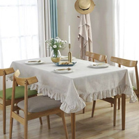 OEKO 100% nappe en lin naturel et délavé à volants pour mariage