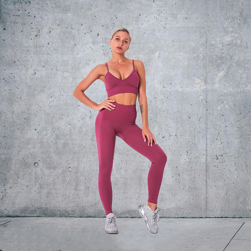 New Fashion Modern Breathable Workout Clothing Women Active Wear  Yoga Pants  BRA  4 colors high product quality